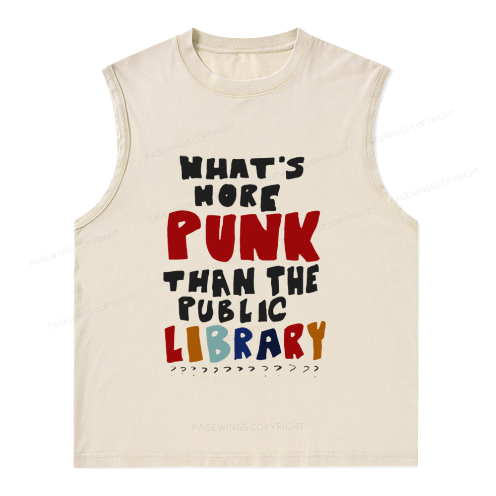 [Copy]Pagewings Easily Distracted By Cats And Books Unisex Washed Tank Top