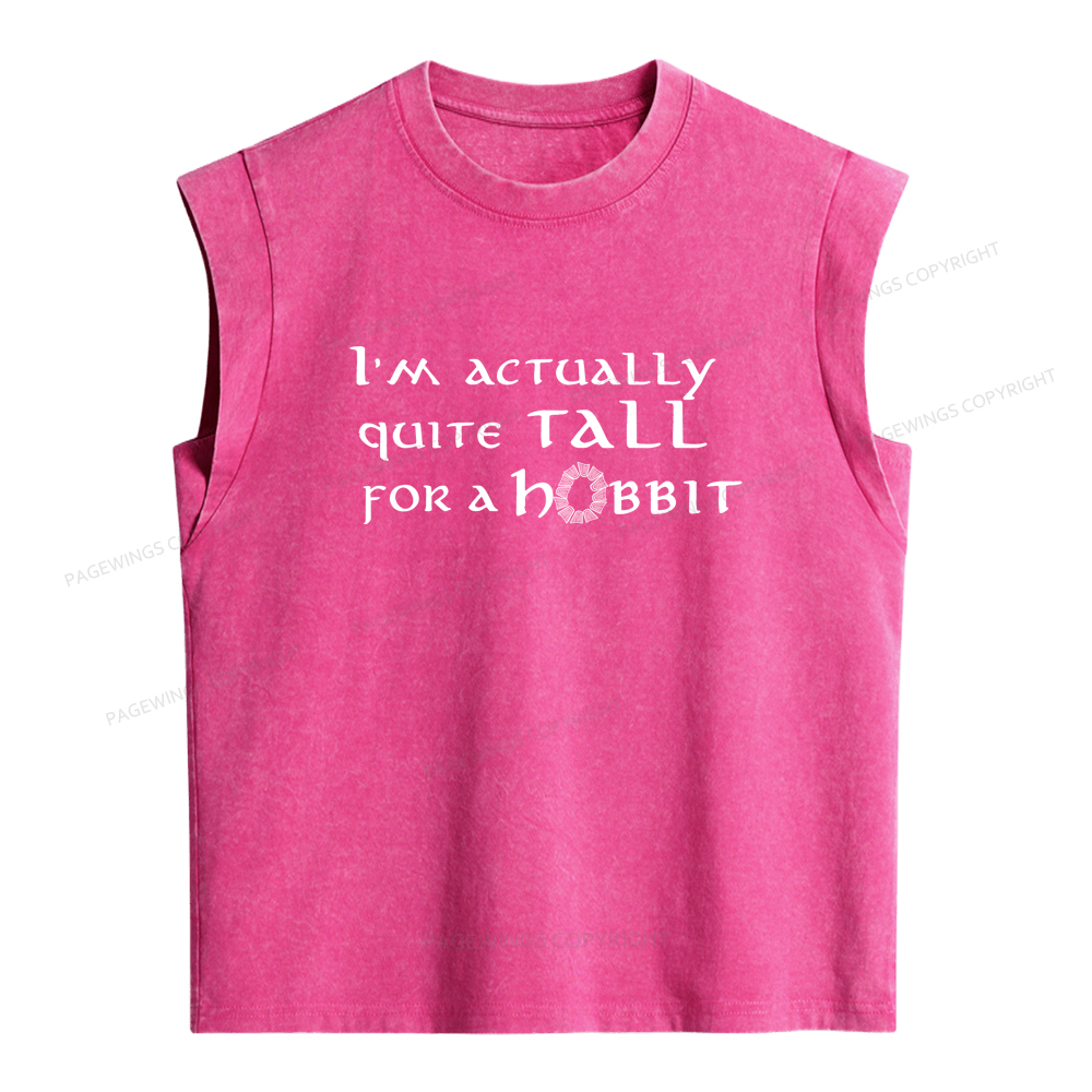 Pagewings I'm Actually Quite Tall Women's Washed Tank Top