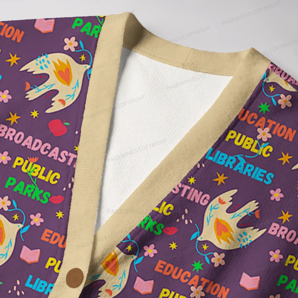 Pagewings Broadcasting Public Parks Unisex Ugly Cardigan Sweaters