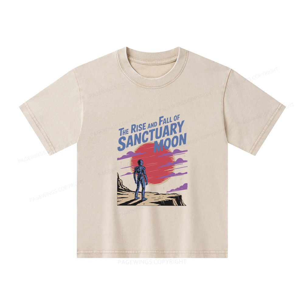 Pagewings The Rise And Fall Of Sanctuary Moon Unisex Kids Washed T-shirt