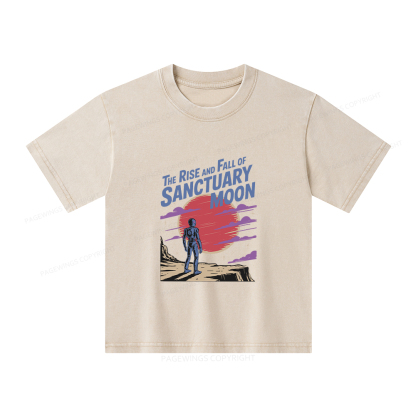 Pagewings The Rise And Fall Of Sanctuary Moon Unisex Kids Washed T-shirt