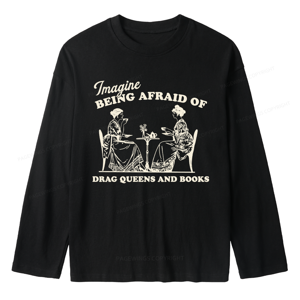 Pagewings Drag Queens Unisex Lightweight Long Sleeve T-Shirt