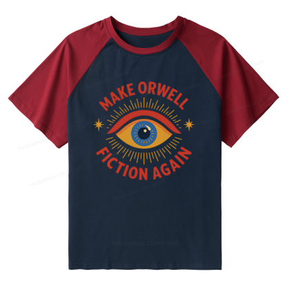 Pagewings Dystopia Quote Raglan T-shirt