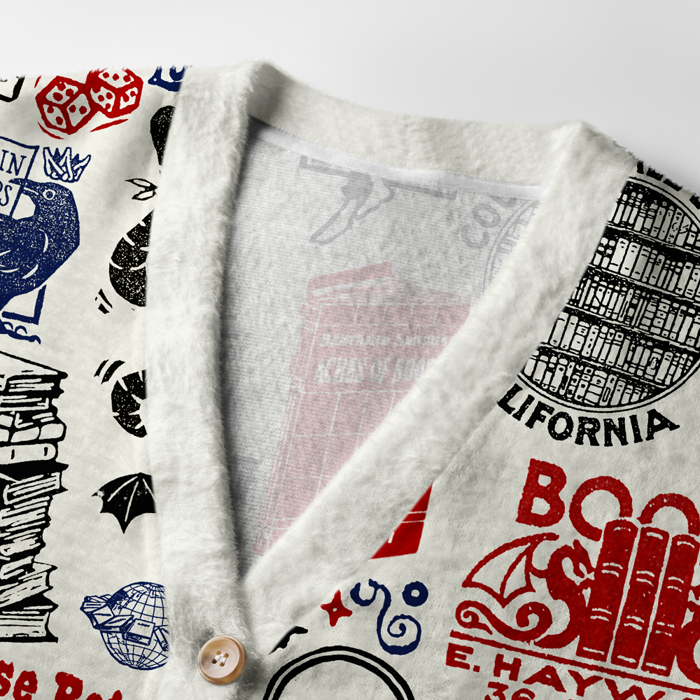 Pagewings Bookish Vibe Light Knit Unisex Cardigan Sweaters
