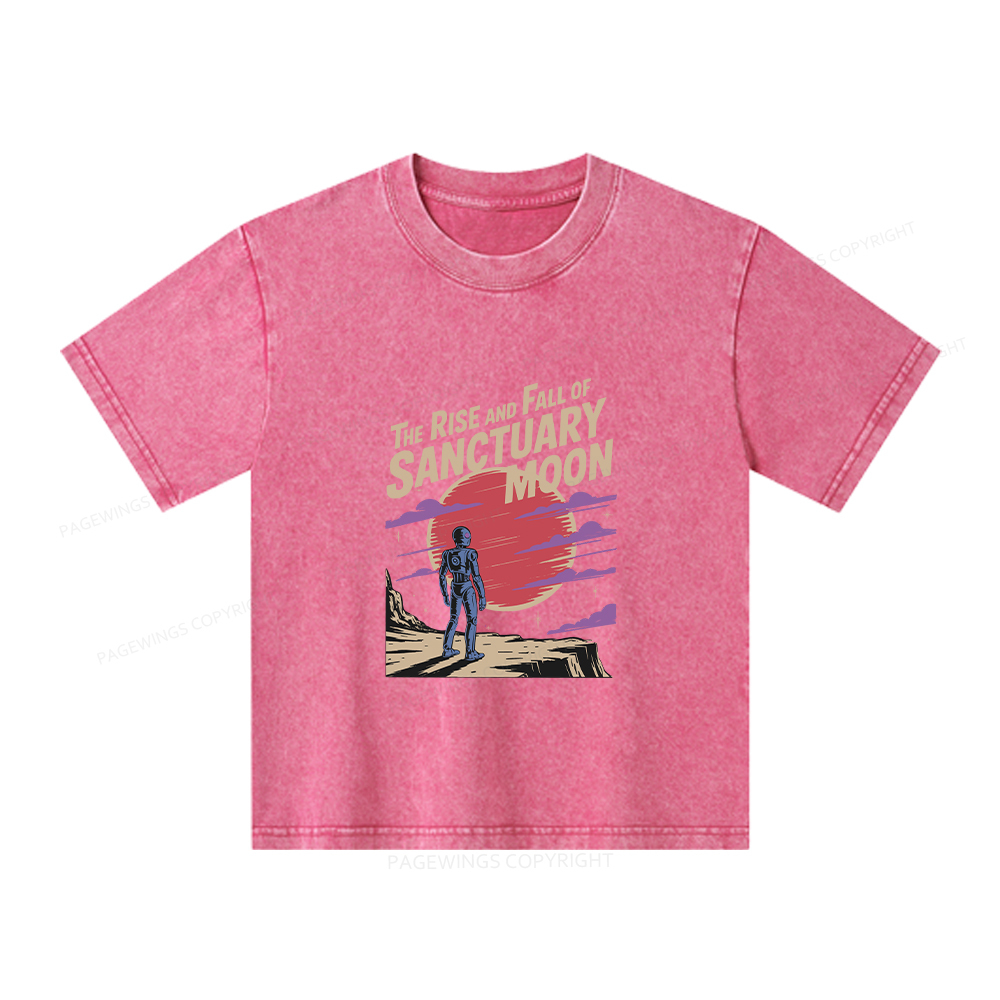 Pagewings The Rise And Fall Of Sanctuary Moon Unisex Kids Washed T-shirt