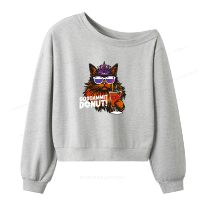 Pagewings Read Sci-Fi Book Women Off Shoulder Sweatshirt