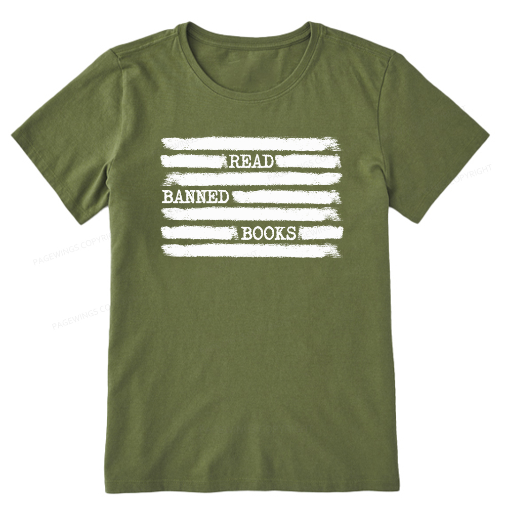 Pagewings Read Banned Books Bookworm Librarian Unisex Classic T-shirt