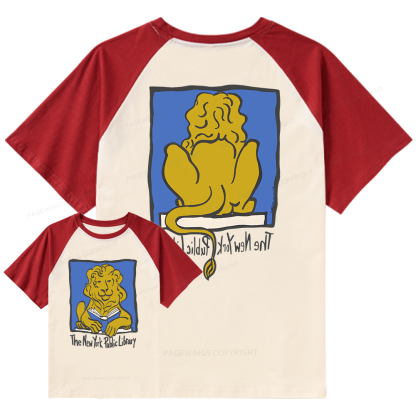 Pagewings Vintage Library Raglan T-shirt