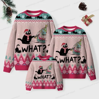 Pagewings What Unisex Ugly Knit Sweatshirt