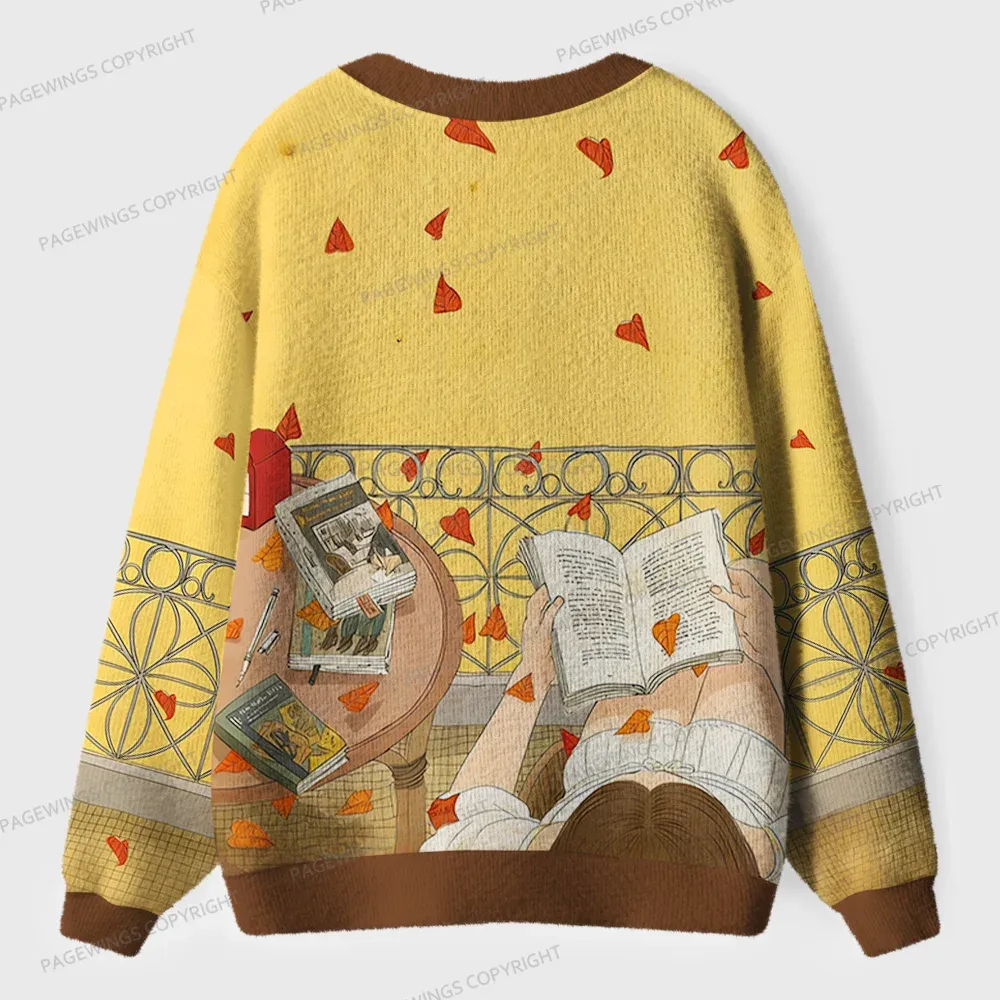Pagewings Book Girl  Unisex Ugly Cardigan Sweaters