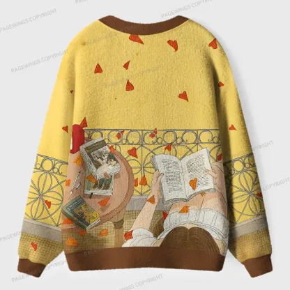 Pagewings Book Girl  Unisex Ugly Cardigan Sweaters