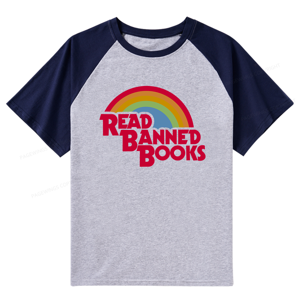 Pagewings Read Banned Books Raglan T-shirt