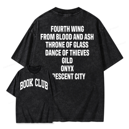 Pagewings Personalized Book Club Unisex Washed T-shirt