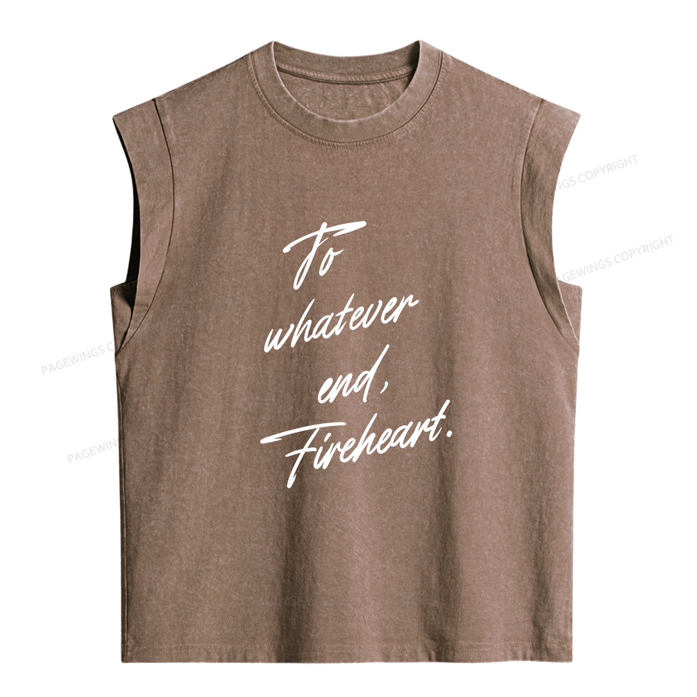 Pagewings To Whatever End Fireheart Women's Washed Tank Top