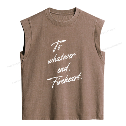 Pagewings To Whatever End Fireheart Women's Washed Tank Top