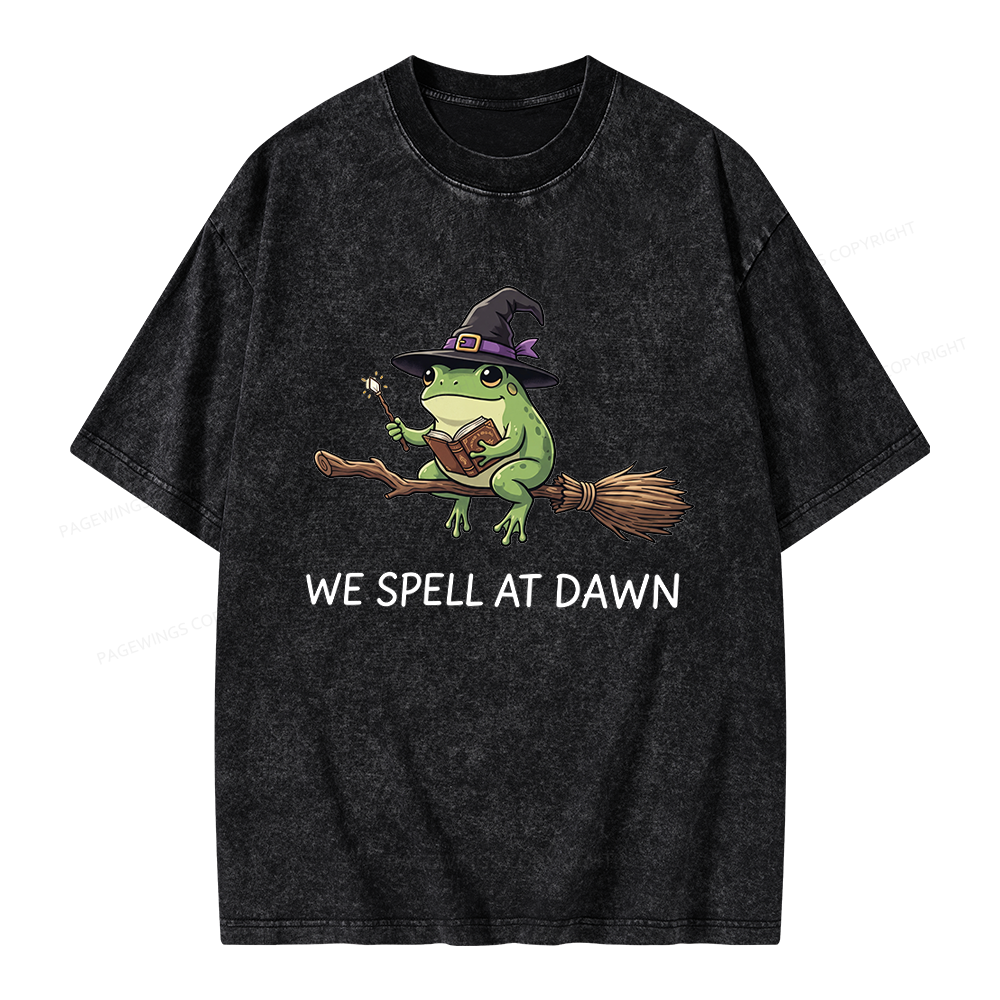 Pagewings We Spell At Dawn Unisex Washed T-shirt