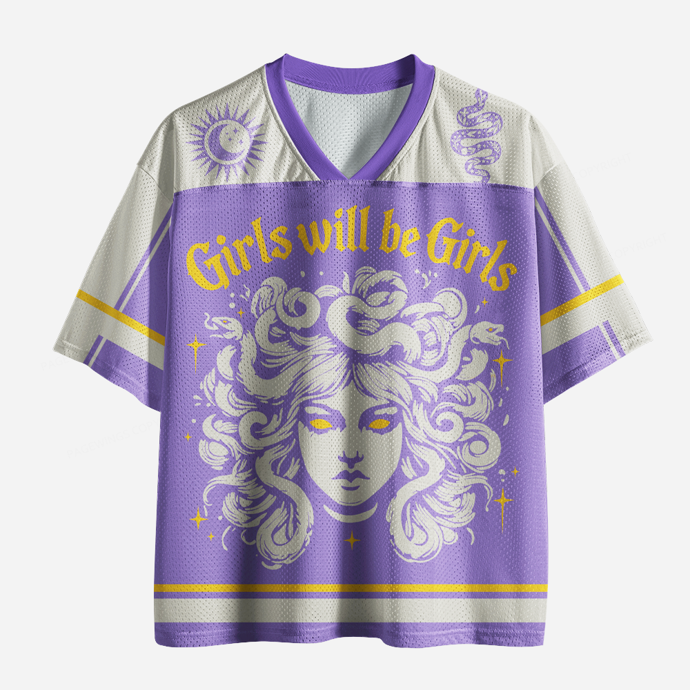 Pagewings Girls Will Be Girls Unisex Mesh Jersey