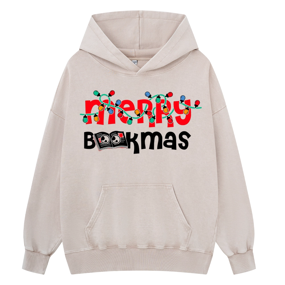 Pagewings Christmas Book Unisex Washed Hoodie