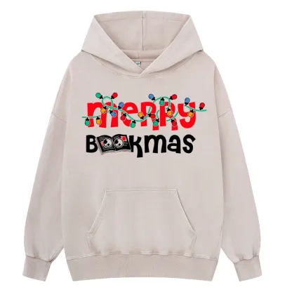 Pagewings Christmas Book Unisex Washed Hoodie
