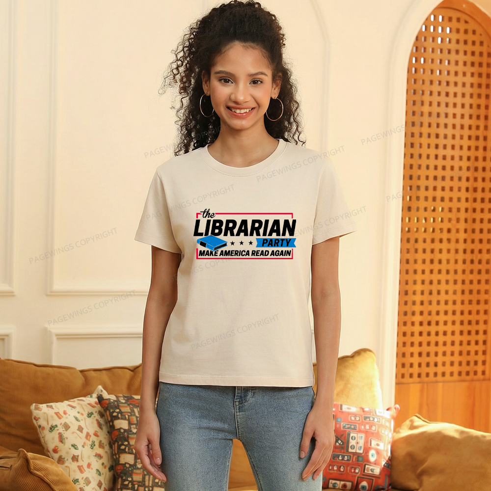 Pagewings The Librarian Party Women's Washed T-shirt