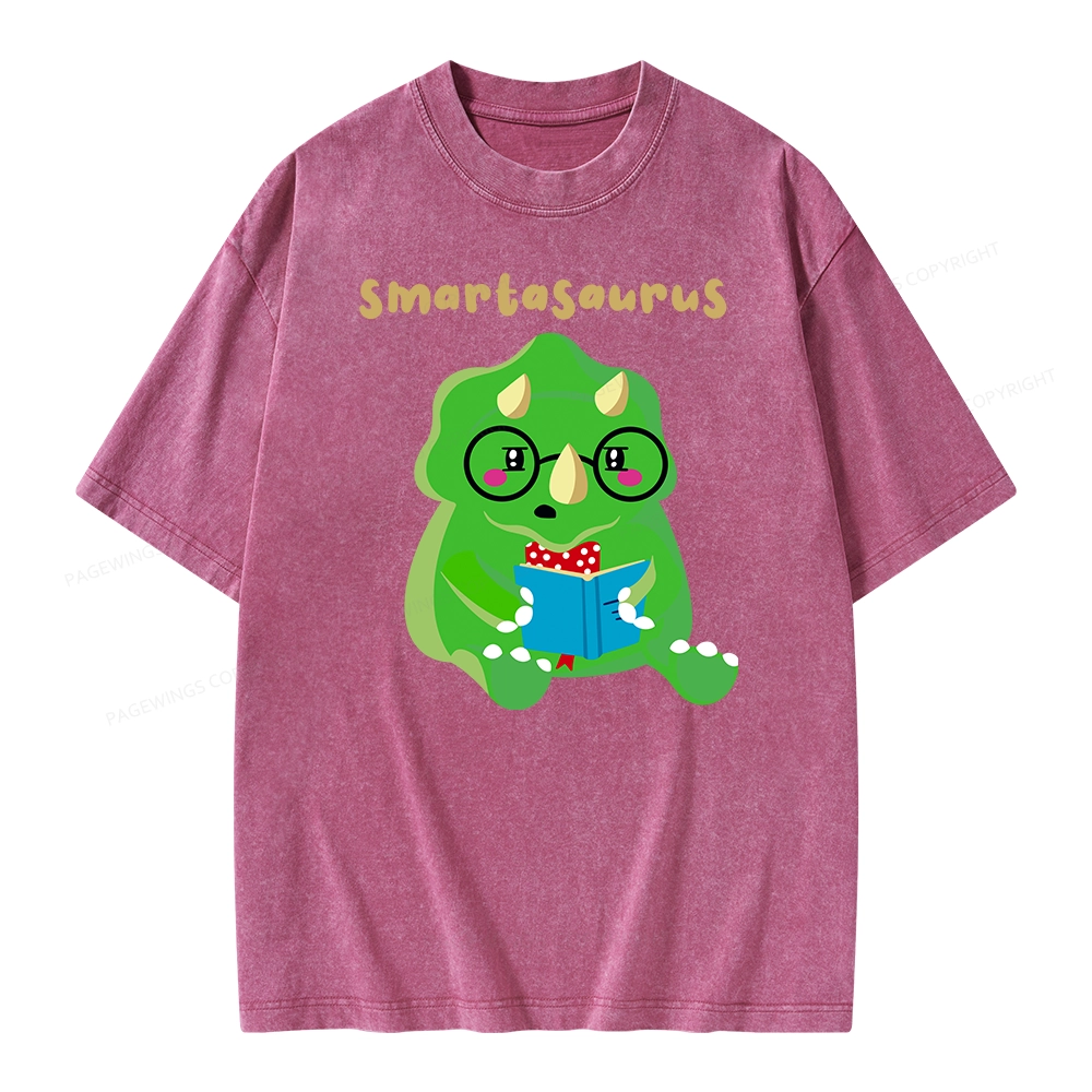 Pagewing Smart Dinosaur Unisex Washed T-shirt