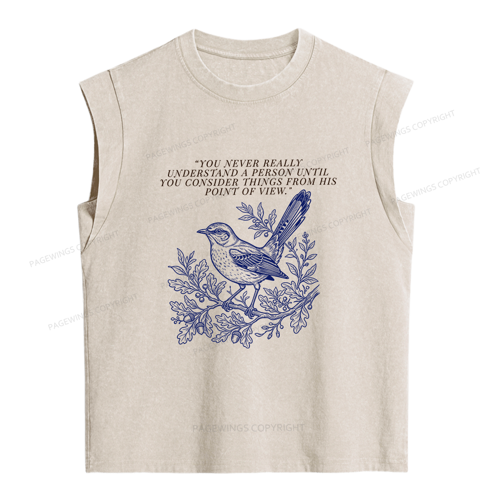 Pagewings Book Quote Women's Washed Tank Top
