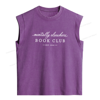 Pagewings Mentally Elsewhere Women's Washed Tank Top