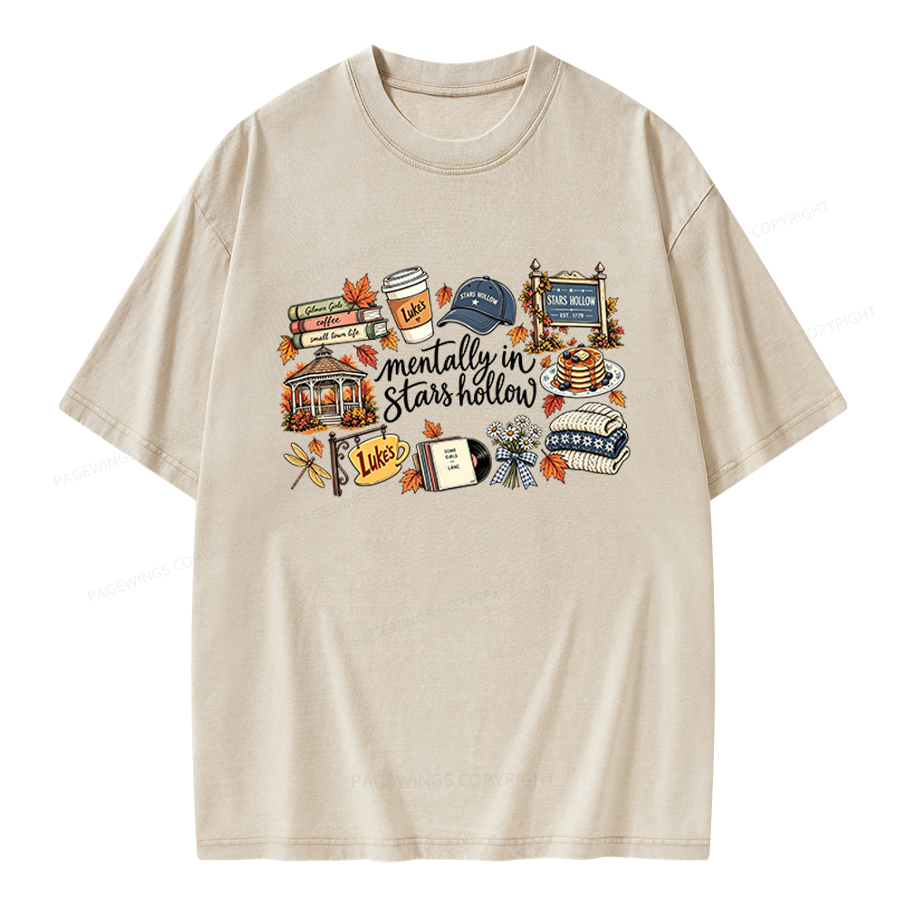Pagewings Stars Hollow Unisex Washed T-shirt