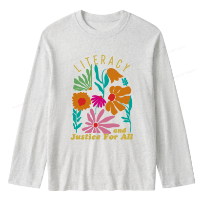 Pagewings Literacy And Justice Unisex Lightweight Long Sleeve T-Shirt