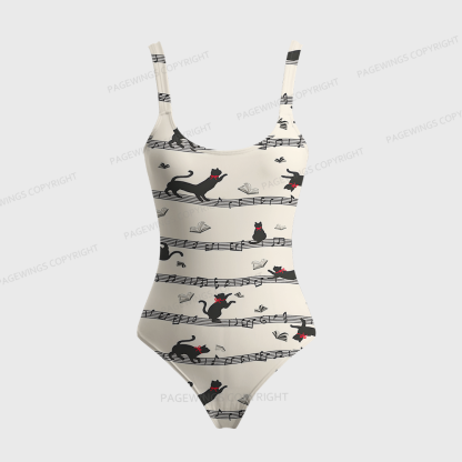 Pagewings Just a Cat Who Loves to Read One-Piece Swimsuit 