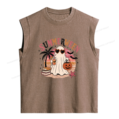 Pagewing Summerween Beach Women's Washed Tank Top
