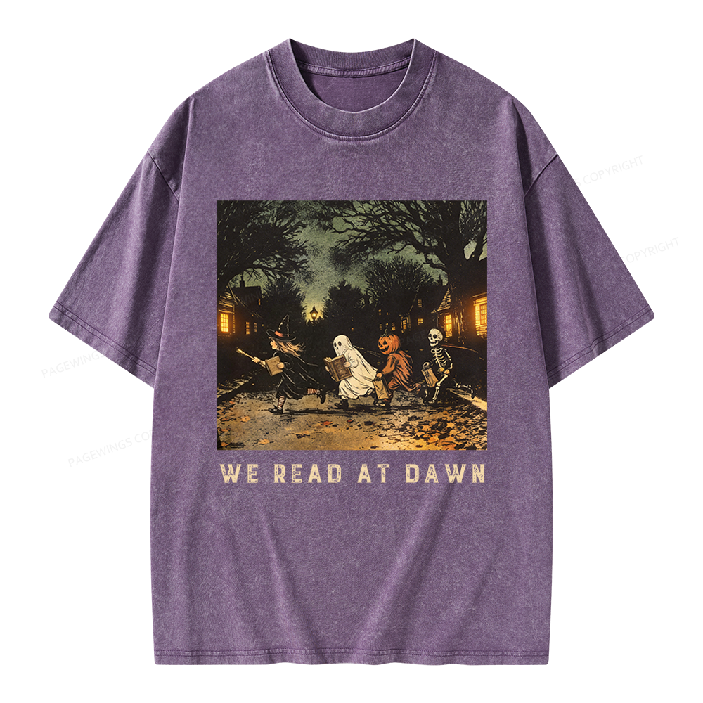 Pagewings We Read At Dawn Unisex Washed T-shirt