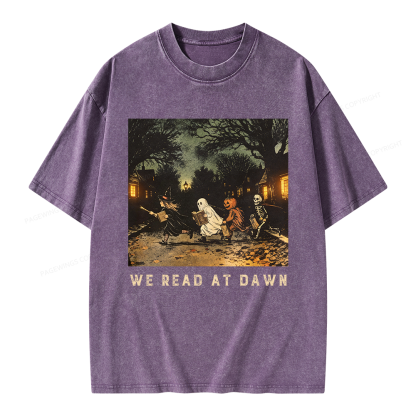 Pagewings We Read At Dawn Unisex Washed T-shirt