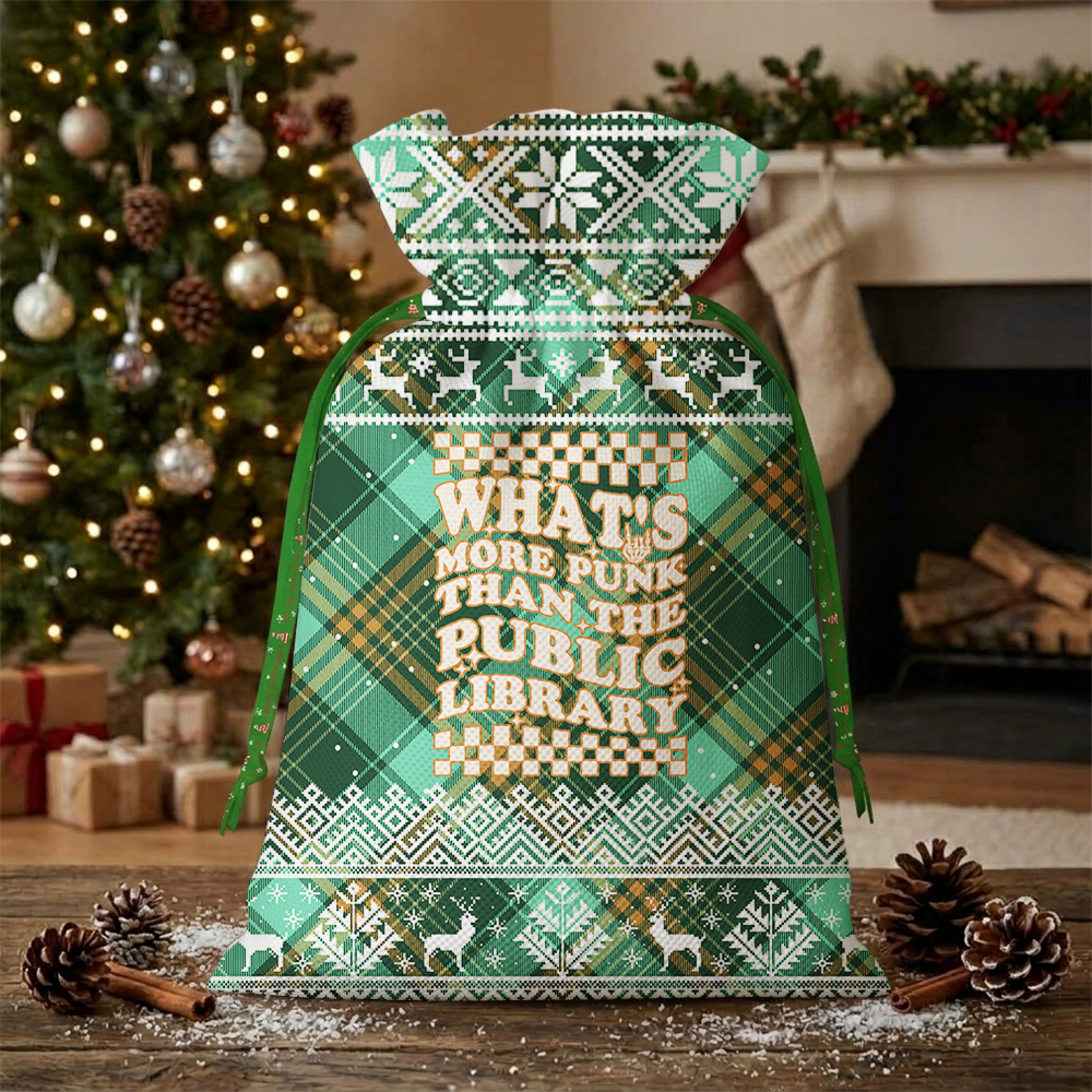 Pagewings What’s More Punk Than The Public Library Christmas Santa Sack