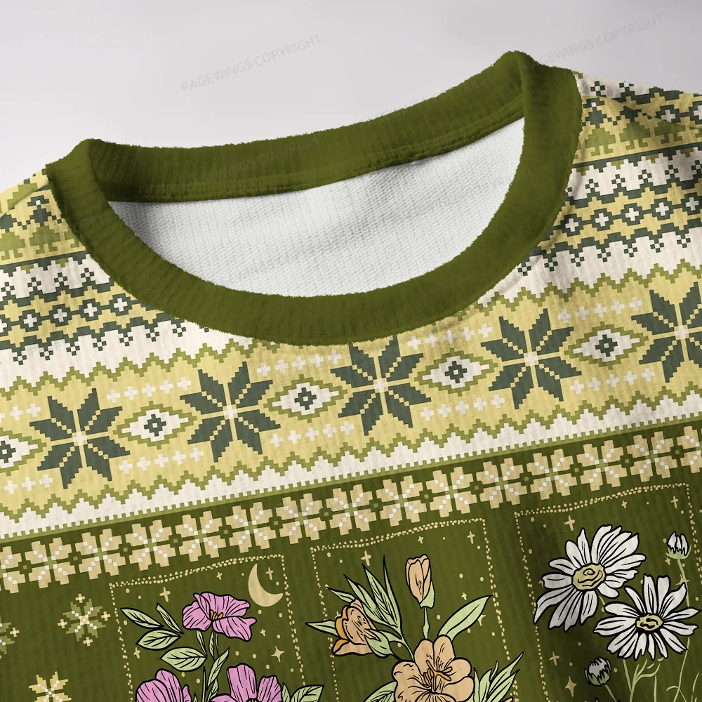 Pagewings The World Will Be Saved Unisex Ugly Knit Sweatshirt