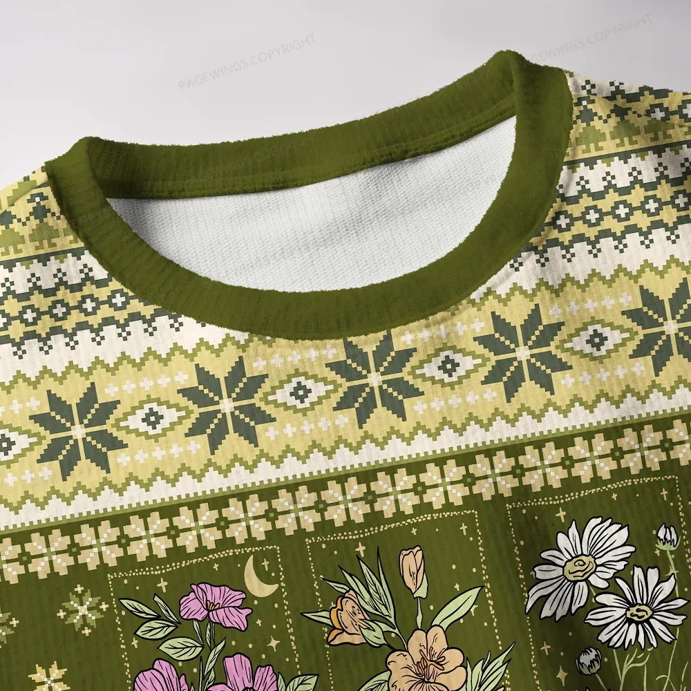 Pagewings The World Will Be Saved Unisex Ugly Knit Sweatshirt