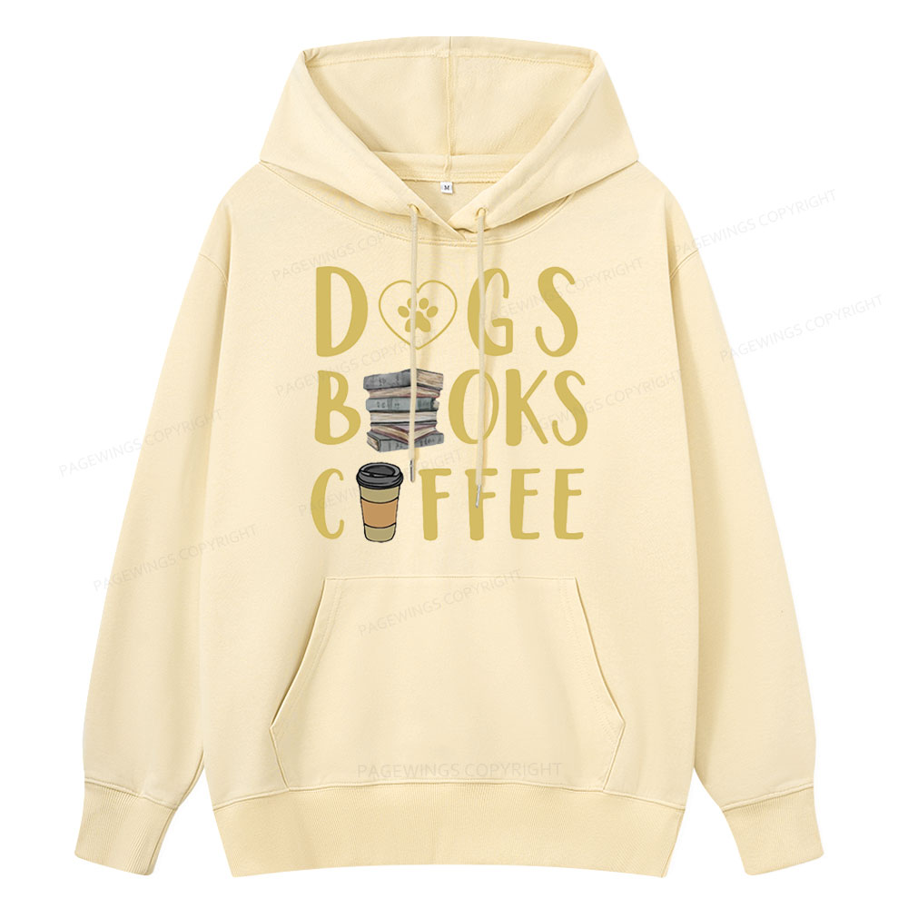 Pagewing Dogs, Books, Coffee Unisex Classic Hoodie
