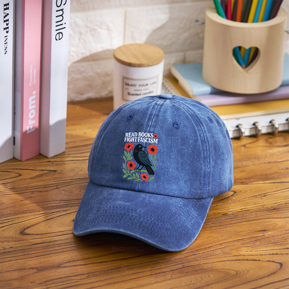 Pagewings Read Books Fight Fascism Washed Cap