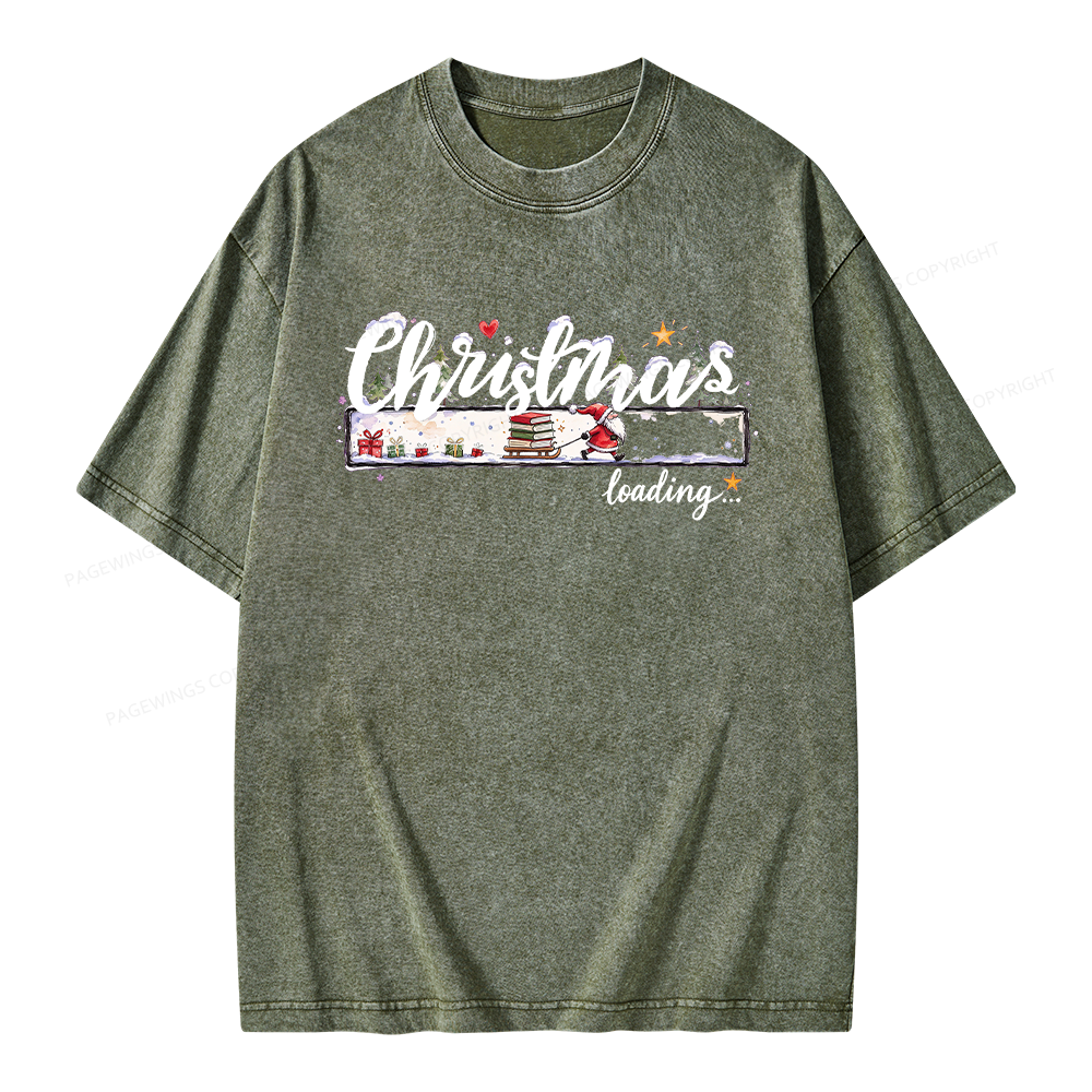 Pagewings Christmas Countdown Unisex Washed T-shirt