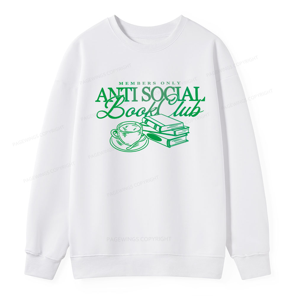 Pagewings Anti Social Book Club Unisex Classic Sweatshirt