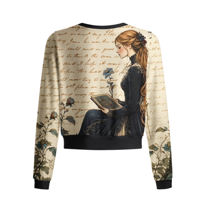 Pagewings Book Lover Crew Neck Cardigan Sweaters