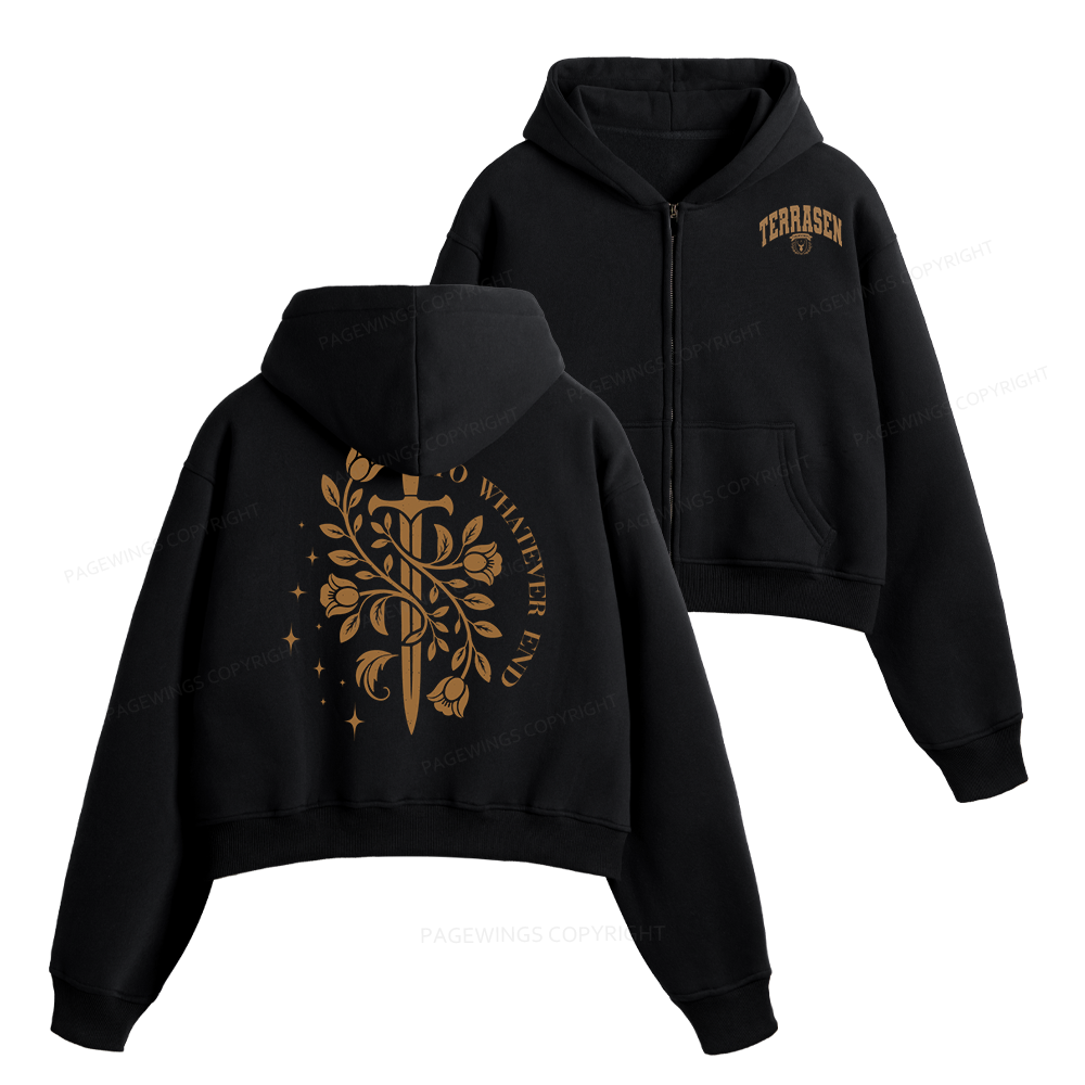 Pagewings Fantasy Novel Lovers Fleece Zip-Up Hoodie