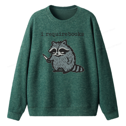 Pagewings I Require Books Unisex Knit Sweatshirt