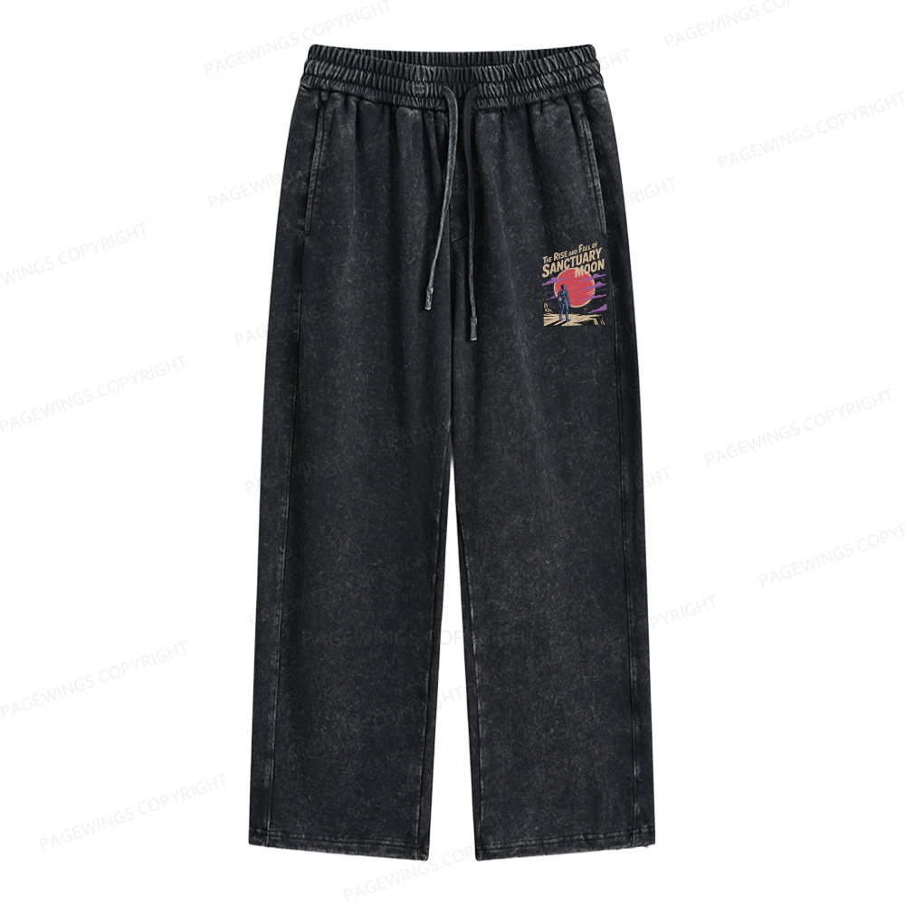 Pagewings The Rise And Fall Of Sanctuary Moon Unisex Washed Sweatpants