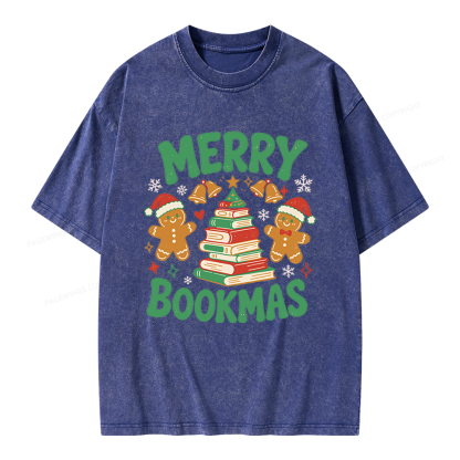 Pagewings Merry Christmas Unisex Washed T-shirt