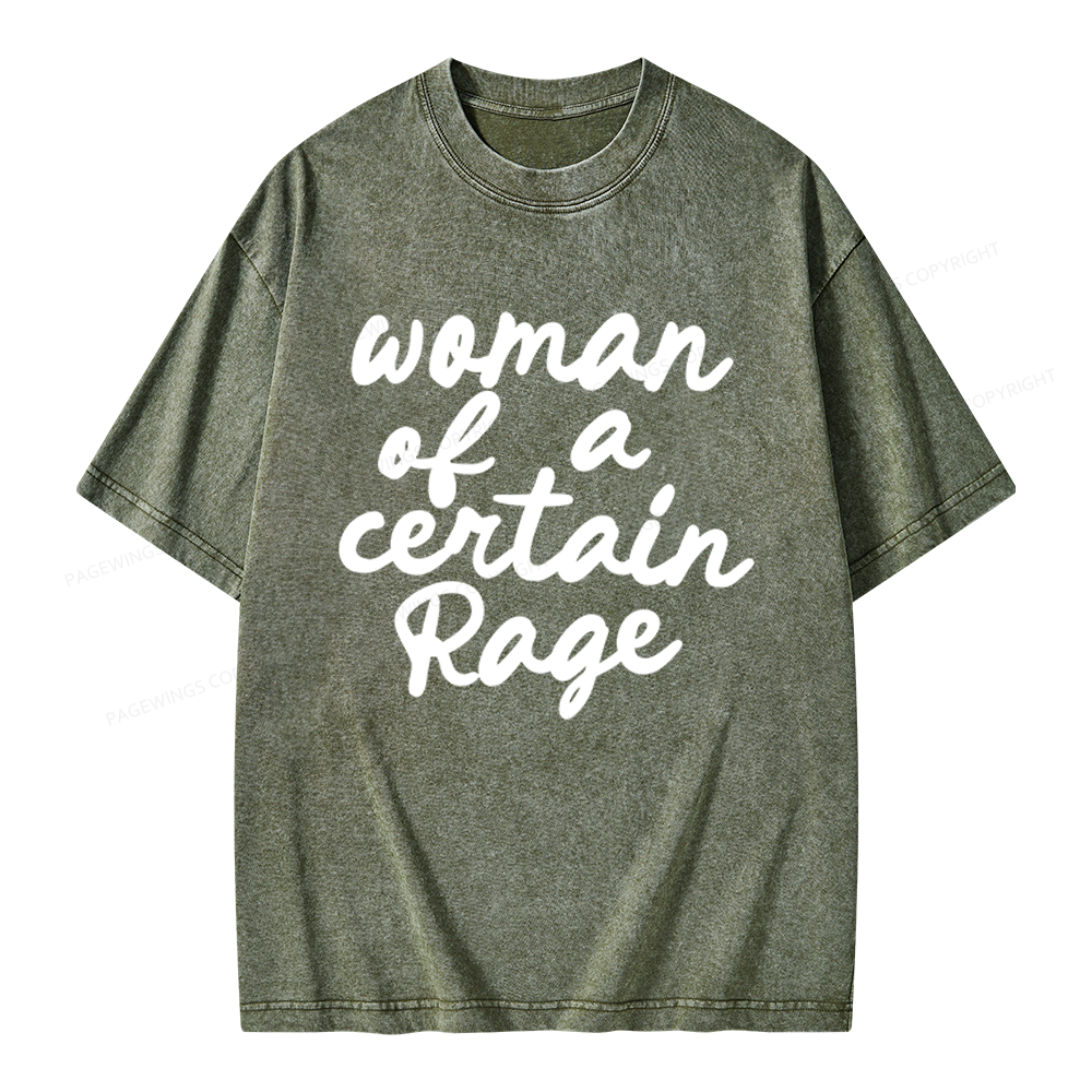 Pagewings Woman of a Certain Rage Unisex Washed T-shirt