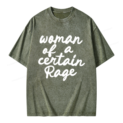 Pagewings Woman of a Certain Rage Unisex Washed T-shirt