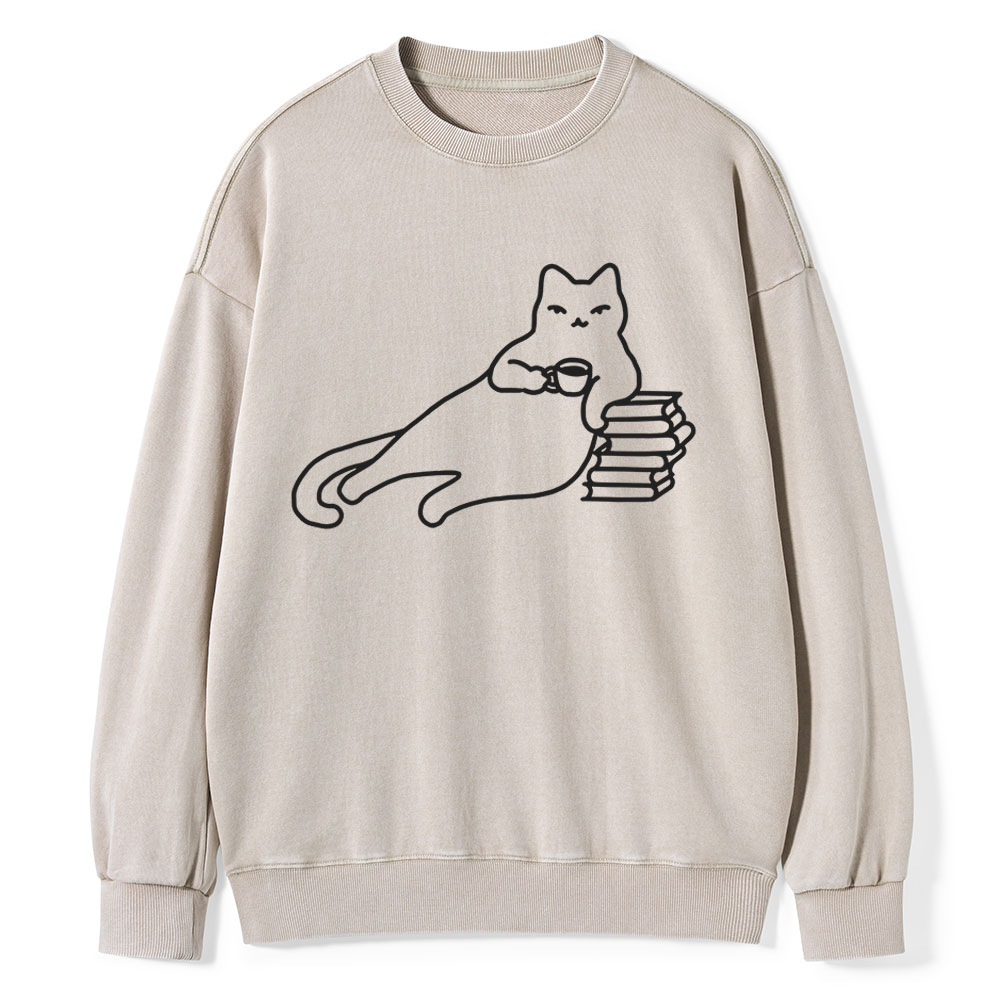 Pagewings Book Lover Shirt For Women Unisex Washed Sweatshirt