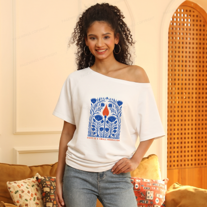 Pagewings Hope Is A Small Rebellion Women Off Shoulder T-shirts
