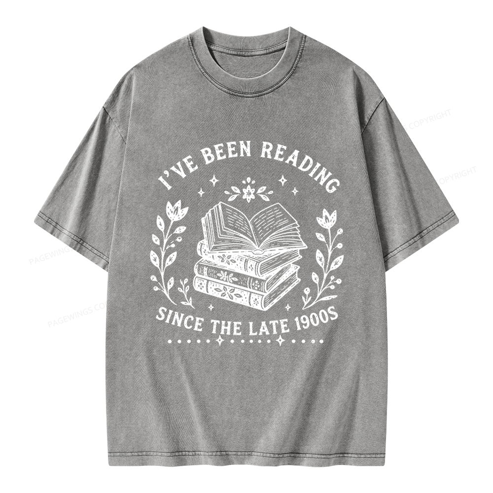 Pagewings I’ve Been Reading Since The Late 1900s Unisex Washed T-shirt